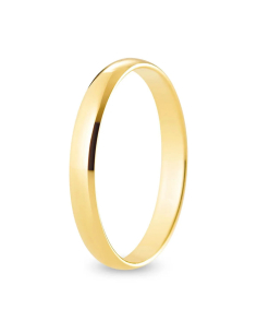 Alianza de boda clásica oro amarillo de 18k 3.0mm acabado pulido