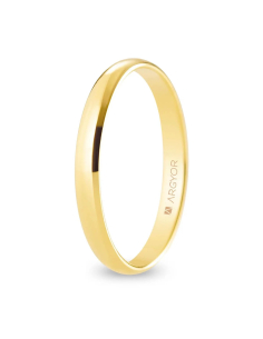 Alianza de boda clásica oro amarillo de 9k 2.5mm confort