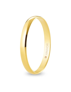 Alianza de boda clásica oro amarillo de 9k 2.5mm