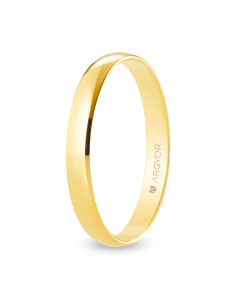 Alianza de boda clásica oro amarillo de 9k 3 mm