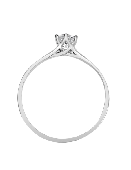 Anillo de compromiso Rosalee . Elegancia en oro blanco💍