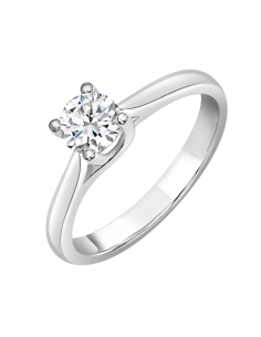 Anillo de compromiso Christine oro blanco con 1 diamante