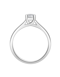 Anillo de compromiso Christine oro blanco con 1 diamante 2