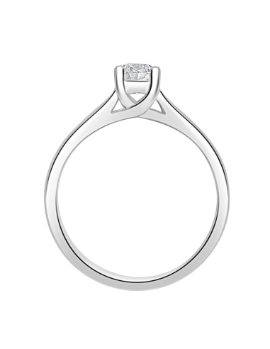 Anillo de compromiso Christine oro blanco y diamante 💍