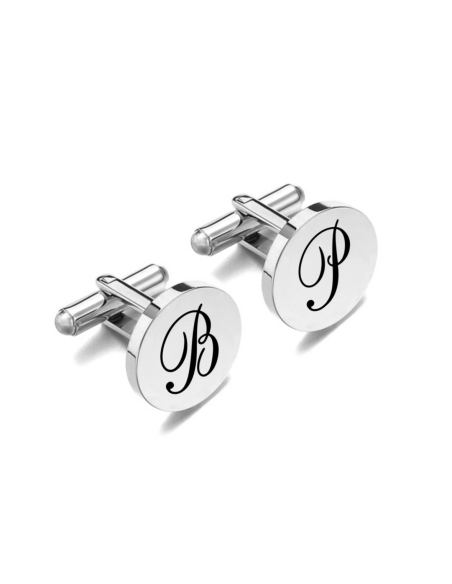 Gemelos de acero redondos | Brillo y elegancia para ti