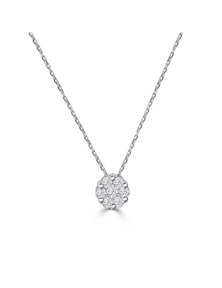 Gargantilla de diamantes Lydie 1 oro blanco