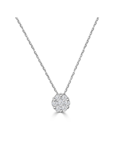 Gargantilla de diamantes Lydie 3 oro blanco