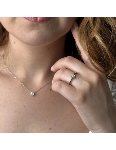 Gargantilla de diamantes Lydie III. Brilla con oro blanco💎