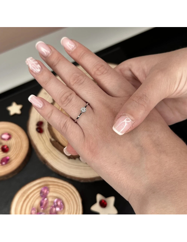 Anillo de compromiso Camille 1 – Elegancia en oro blanco 💎