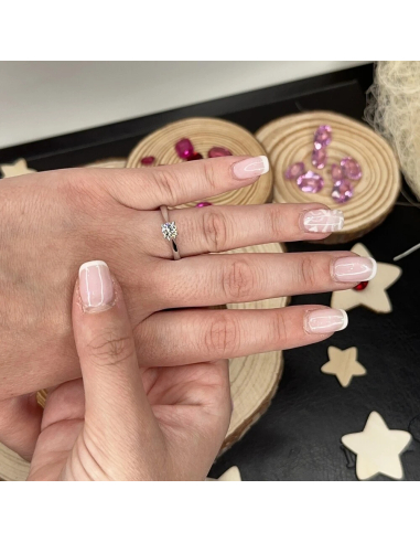 Anillo de compromiso Christine oro blanco y diamante 💍