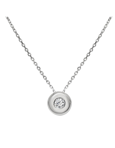 Gargantilla con diamante Camille 2 oro blanco