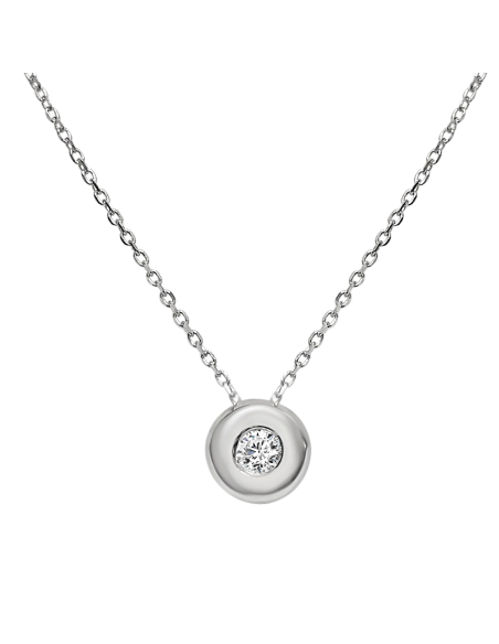 Gargantilla con diamante Camille 2 oro blanco