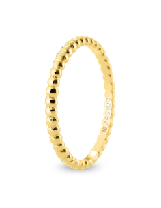 Alianza de boda en oro amarillo de 18k en forma perlada 2mm