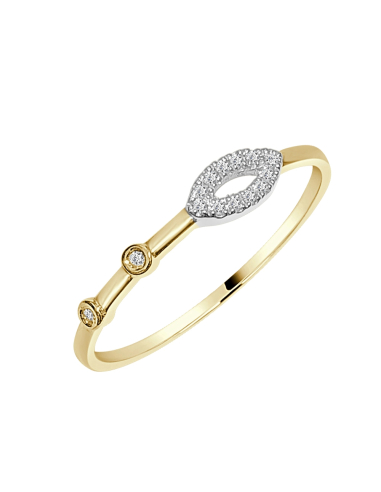 Anillo de compromiso Joelene oro bicolor con diamantes
