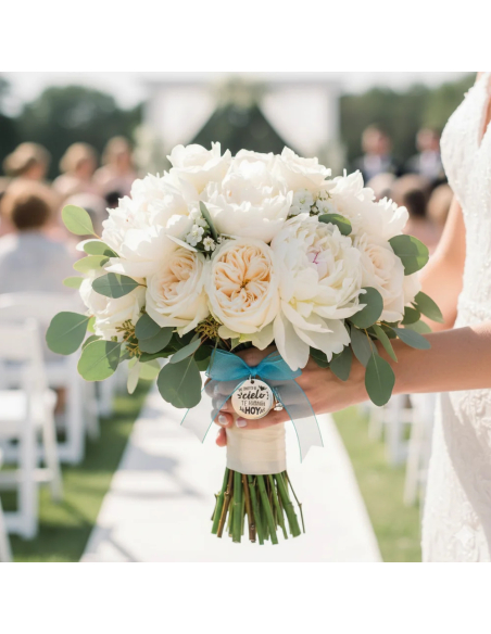 Medalla ramo de novia personalizada-RAMO