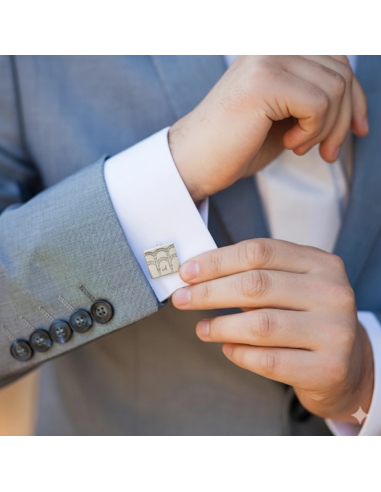 Gemelos de plata diseños personalizados-mezquita-modelo