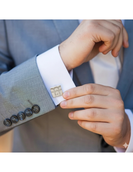 Gemelos de plata diseños personalizados-mezquita-modelo