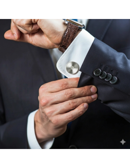 Gemelos de plata diseños personalizados-disco-modelo