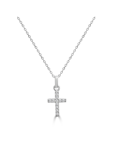 Gargantilla con diamantes Solange oro blanco