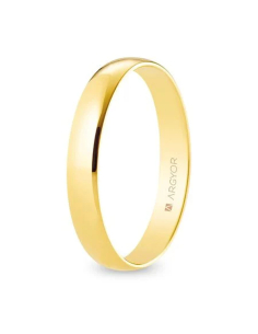 Alianza de boda clásica oro amarillo de 9k 3.5 mm