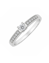 Anillo de compromiso "Mélanie 2" oro blanco y diamantes
