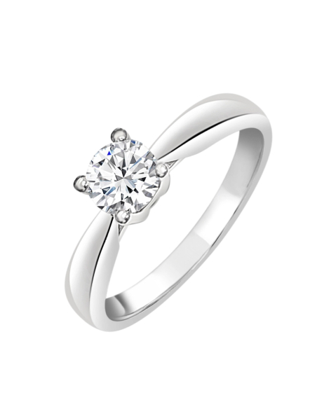 Anillo de compromiso Catherine 1 oro blanco con 1 diamante